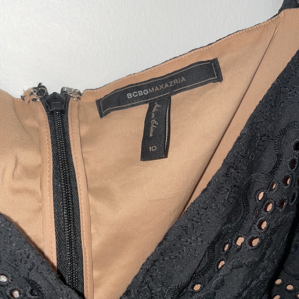 BCBG black eyelet dress - Picture 4 of 5